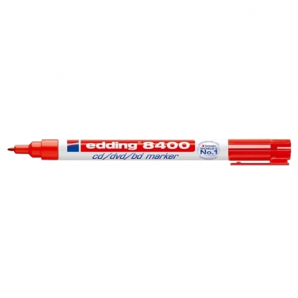 Marker Dual Brush Watercoloring Tombow ABT 772 Blush Marker permanent Edding 8400, pentru CD/DVD/BD, corp plastic, varf rotund, 0.75 mm, rosu