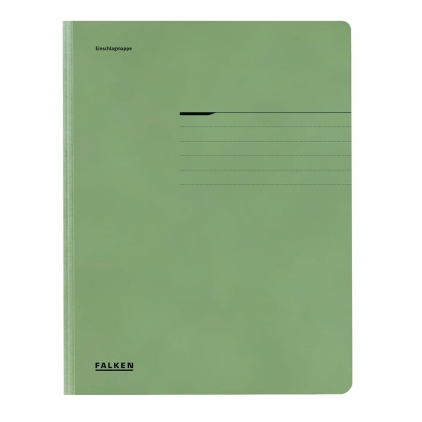 Dosar cu sina si 2 perforatii, lila, 25 bucati/set Dosar plic Lux Falken, carton, 320 g/mp, verde