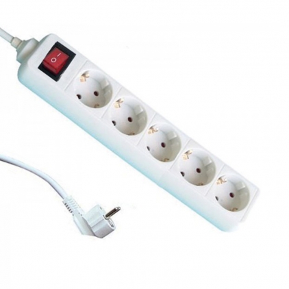 Prelungitor Bachmann Smart, lungime 1.5 m, 6 prize Prelungitor cu intrerupator, 5 prize, 5 metri, alb