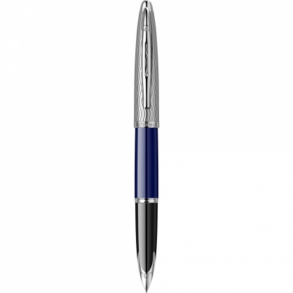 Stilou 18k Nib Waterman Carene DeLuxe Dark Blue Wave PDT