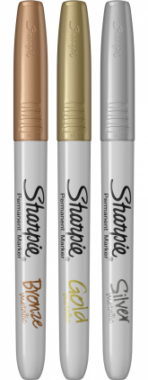 Set 10 Creioane Pastel Metalizat Carandache Neocolor I Set 3 Markere Permanente Metallic Bullet