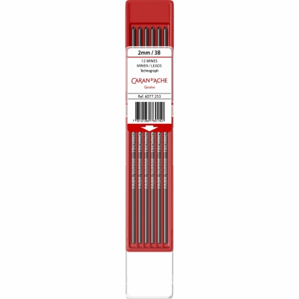 Creion Grafit Tombow MONO 100 Black 4H Mina Creion Mecanic Caran dAche Techograph 2.0 3B - Etui 12 Buc