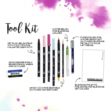 Set Standardgraph Combi Universal Set Caligrafie & Watercoloring Tombow Good Vibes Lettering