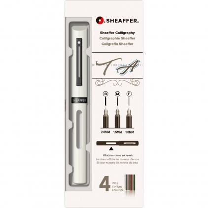Set Caligrafie Sheaffer Mini Calligraphy 1.0 - 1.5 - 2.0 White CT