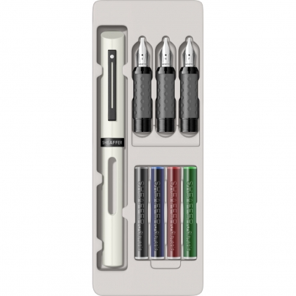 Set Caligrafie Sheaffer Mini Calligraphy 1.0 - 1.5 - 2.0 White CT Set Caligrafie Sheaffer Mini Calligraphy 1.0 - 1.5 - 2.0 White CT