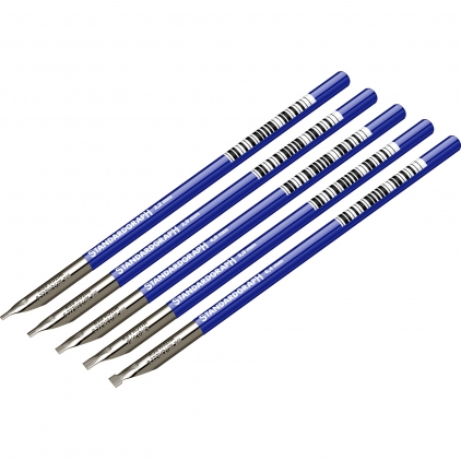 Kit Caligrafic Standardgraph Starter Scris Ornamental Set 5 buc Toc Caligrafie cu Penita 2.2-2.9-4.6-5.0-6.4 mm Corp Plastic Grip Metal Standardgraph Witch  Blue