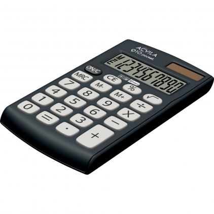 Calculator de birou Donau Tech, 140 x 122 x 30 mm, 12 digiti, negru Calculator de Buzunar 10 digit Acvila 910 Poket Black