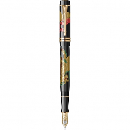 Stilou 14k Nib Sailor 1911 Black GT Stilou International Size 18k Nib Parker Duofold LE Maki-e Chinese Unicorn GT