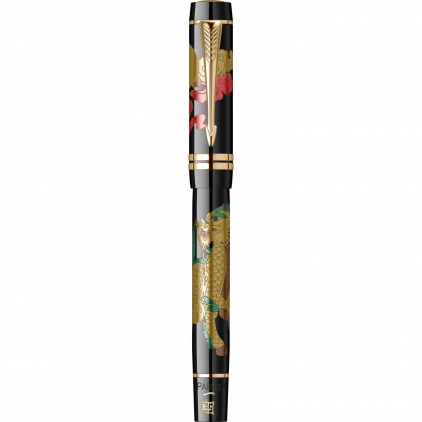 Stilou 14k Nib Sailor 1911 Black GT Stilou International Size 18k Nib Parker Duofold LE Maki-e Chinese Unicorn GT