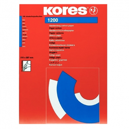 Indigo manual, 50 file, albastru Hartie copiativa Kores, albastru