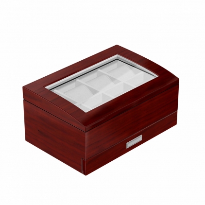 Accesorii Colectionari Caseta Instrumente de scris si Ceasuri pentru Colectionari din Lemn de Nuc