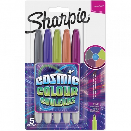 Marker Dual Brush Watercoloring Tombow ABT 403 Bright Blue Set 5 Marker Permanente Bullet Sharpie Fine Point Cosmic