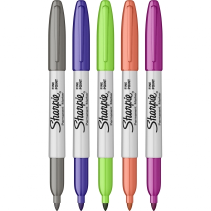 Marker Dual Brush Watercoloring Tombow ABT 403 Bright Blue Set 5 Marker Permanente Bullet Sharpie Fine Point Cosmic
