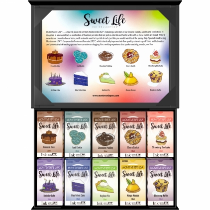 Stilou Cross Beverly Translucent Red CT Set 10 Calimara 30 ml Monteverde USA Sweet Life Assorted Colors