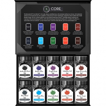 Stilou Waterman Hemisphere Stainless Steel CT Set 10 Calimara 30 ml Monteverde USA Core Assorted Colors