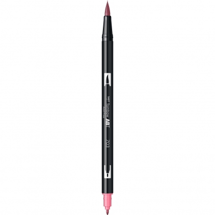 Marker permanent Edding 790, cu vopsea, corp plastic, varf rotund, 2-3 mm, rosu Marker Dual Brush Watercoloring Tombow ABT 703 Pink Rose