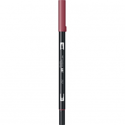 Marker Dual Brush Watercoloring Tombow ABT 757 Port Red