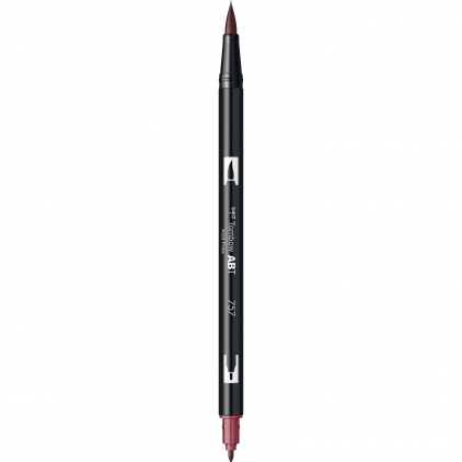 Marker Dual Brush Watercoloring Tombow ABT 277 Dark Green Marker Dual Brush Watercoloring Tombow ABT 757 Port Red