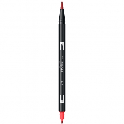 Marker Permanent Bullet Sharpie Fine Point Black Marker Dual Brush Watercoloring Tombow ABT 845 Carmine