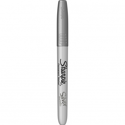 Marker permanent Edding OHP 141F, corp plastic, varf rotund, 0.6 mm, albastru Marker Permanent Bullet Sharpie Metallic Silver