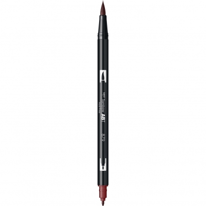 Varfuri rezerva Edding pentru marker 750, 10 bucati/set Marker Dual Brush Watercoloring Tombow ABT 879 Brown