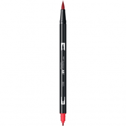 Marker Edding 8900 pentru retusuri mobilier lemn, fag Marker Dual Brush Watercoloring Tombow ABT 885 Warm Red
