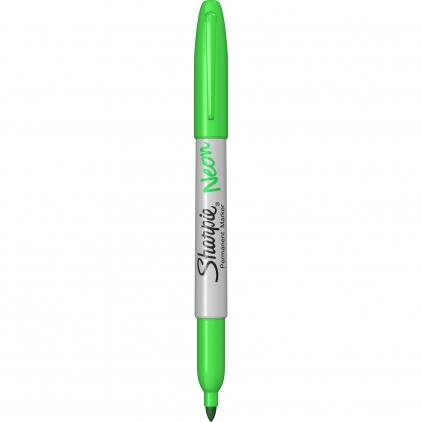 Creion Evidentiator Caran dAche Maxi Fluo Orange Marker Permanent Bullet Sharpie Neon Green