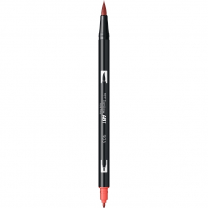Marker Dual Brush Watercoloring Tombow ABT 476 Cyan Marker Dual Brush Watercoloring Tombow ABT 905 Red