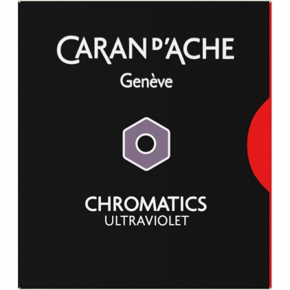Stilou Scrikss Metropolis 78 Black Chrome CT Set 6 Cartuse Standard Size Proprietar Caran dAche Chromatics Ultra Violet