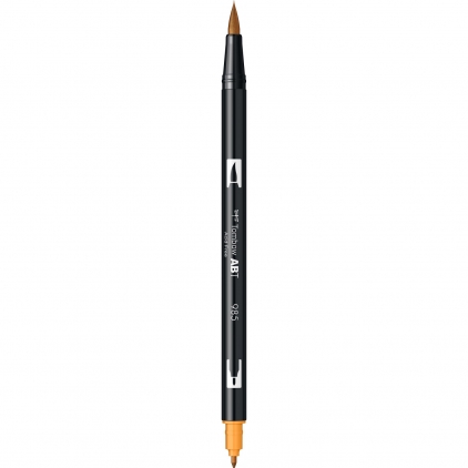 Marker Uscat pentru Sticla si Metal Caran dAche Chalk Dermo Yellow Marker Dual Brush Watercoloring Tombow ABT 985 Chrome Yellow
