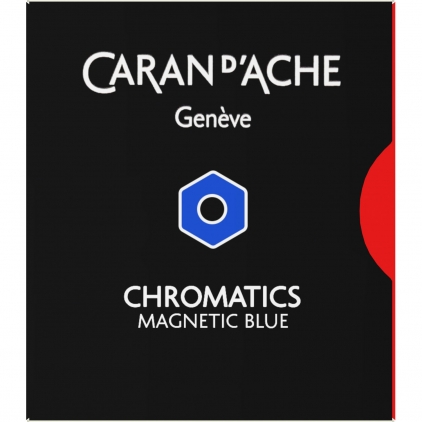 Stilou Sheaffer Sagaris Glossy Black & Chrome GT Set 6 Cartuse Standard Size Proprietar Caran dAche Chromatics Magnetic Blue