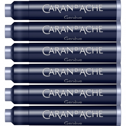 Stilou Sheaffer Sagaris Glossy Black & Chrome GT Set 6 Cartuse Standard Size Proprietar Caran dAche Chromatics Magnetic Blue