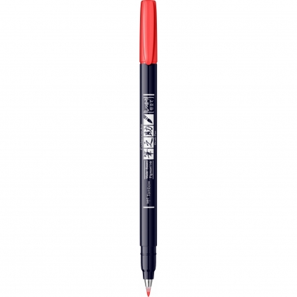 Set Caligrafie Standardgraph Calligraphy Pen 0.85 - 1.1 - 1.35 Marker Caligrafic Hard Small Writing Tombow Fudenosuke 94 Neon Red