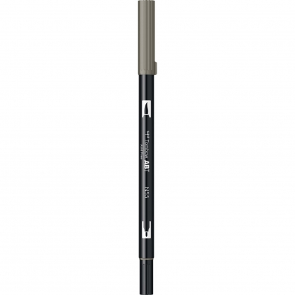 Marker pentru tabla A-series, varf rotund, 2 mm, rosu Marker Dual Brush Watercoloring Tombow ABT N55 Cool Grey 7