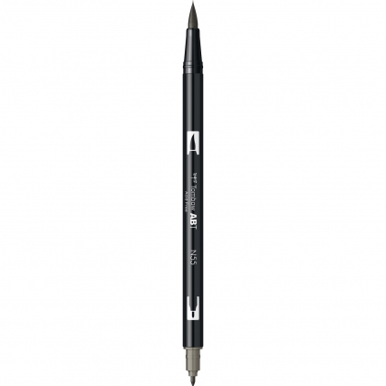 Marker pentru tabla A-series, varf rotund, 2 mm, rosu Marker Dual Brush Watercoloring Tombow ABT N55 Cool Grey 7
