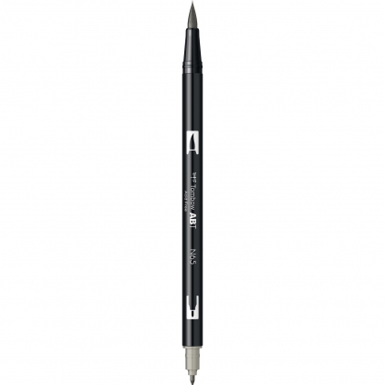 Marker permanent Edding 751 cu vopsea, corp metalic, varf rotund, 1-2 mm, portocaliu Marker Dual Brush Watercoloring Tombow ABT N65 Cool Grey 5