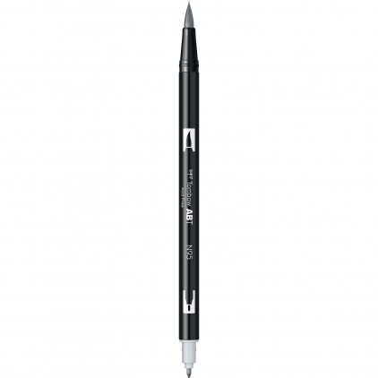Marker Permanent Bullet Sharpie Twin Tip Black Marker Dual Brush Watercoloring Tombow ABT N95 Cool Grey 1