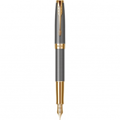 Calimara 20 ml Sailor Shikiori Winter Yukiakari Blue Stilou 18k Nib Parker Sonnet Royal Chiselled Silver GT