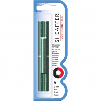 Calimara 90 ml Monteverde USA Noir Mercury  Set 5 Cartuse Classic Size Proprietar Sheaffer Skrip Green