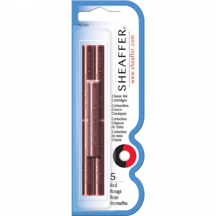 Stilou Scrikss Heritage White Pearl GT Set 5 Cartuse Classic Size Proprietar Sheaffer Skrip Red