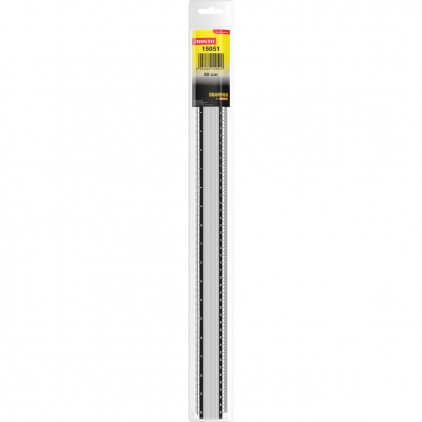 Rigla plata lemn cu insertie otel Standargraph Timber 40 cm Rigla plata aluminiu Aristo Geo Drawing 50 cm