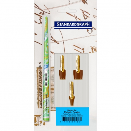 Set Caligrafie Sheaffer Mini Calligraphy 1.0 - 1.5 - 2.0 White CT Kit Caligrafic Standardgraph Starter Postere