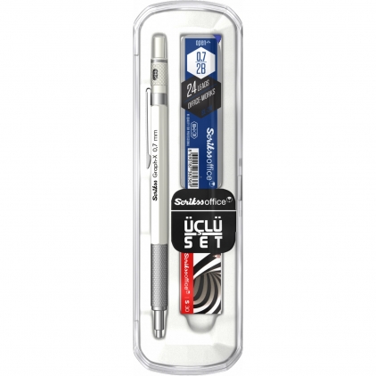 Creion Mecanic 0.5 Scrikss Twist Pink Line BT Set Creion Mecanic 0.7 Scrikss Graph-X Ivory CT