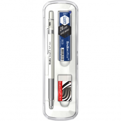 Creion Mecanic 0.5 Scrikss Twist Pink Line BT Set Creion Mecanic 0.7 Scrikss Graph-X Ivory CT