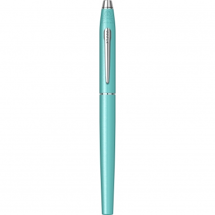 Roller Sheaffer Sagaris Engraved Chrome CT Roller Cross Classic Century Sea Foam Pearlescent CT