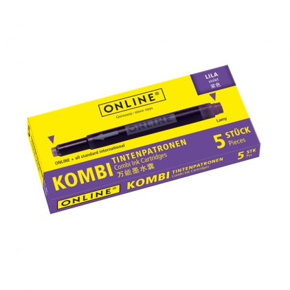 Set Rotring, Tikky, creion mecanic Tikky III Original, 0.5 mm Patroane cerneala Online Combi, mov