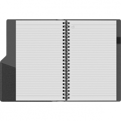 Mapa tip plic Precision Trend A5 Black Lined Agenda Precision Ultra A5 cu spirala Black Lined