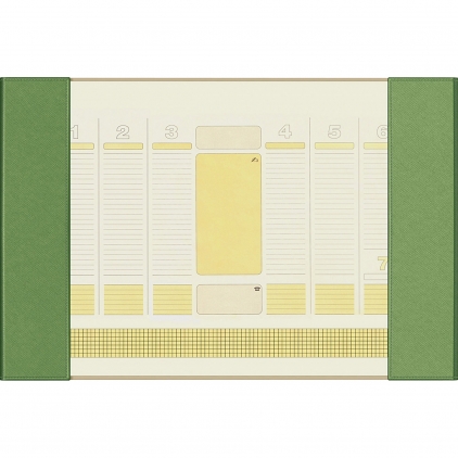 Organizer Precision Trend A5 6 inele Black Lined Mapa birou B3  Precision Alicante Kelly Green Lined
