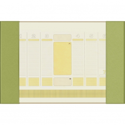 Agenda Precision Ultra A5 cu spirala Navy Lined Mapa birou B3  Precision Alicante Apple Green Lined