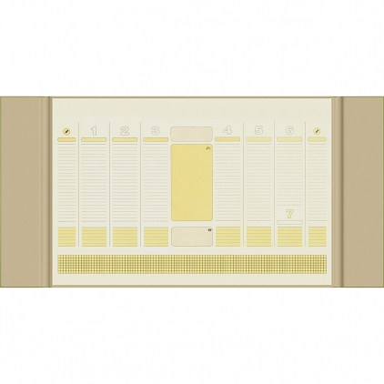 Agenda Precision Ultra A5 cu spirala Navy Lined Mapa birou B3  Precision Alicante Apple Green Lined